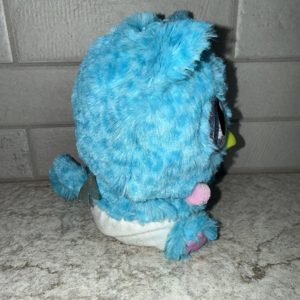 Hatchimals Hatchibabies Blue Pink Baby Owl Bird Interactive Plush Toy Works 6 In